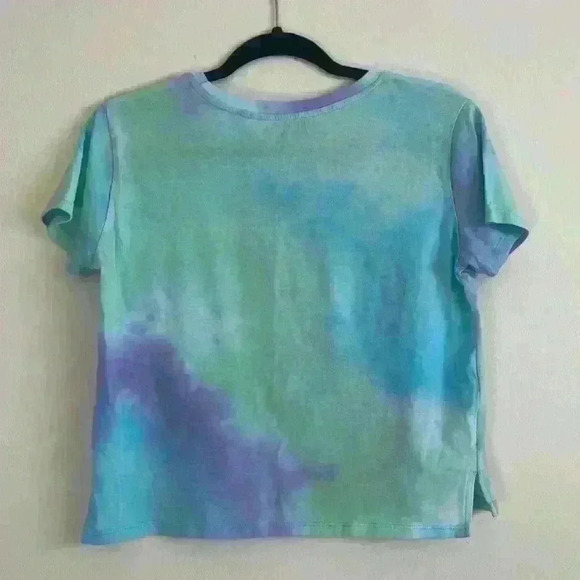 Pink Floyd The Dark Side of The Moon Tie Dye Crop T-Shirt - Picture 5 of 5